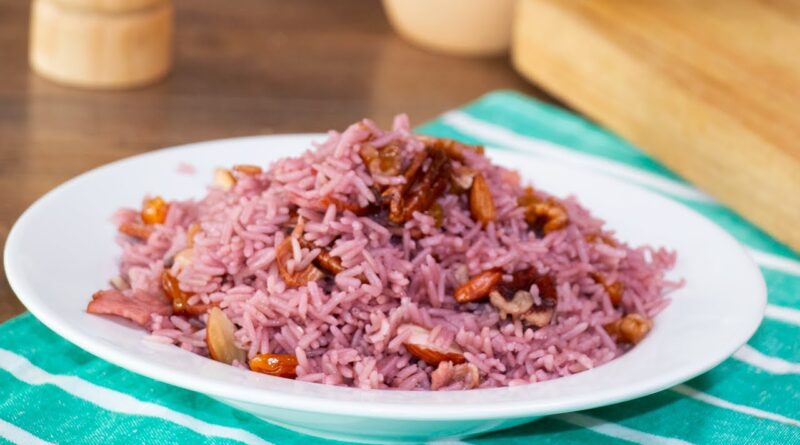 receta de arroz morado