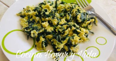receta de espinacas con huevo