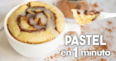 receta de pastel en taza
