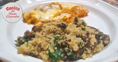 receta de quinoa con champiñones