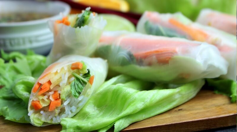 receta de spring rolls vegetarianos