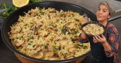 receta de arroz con champiñones