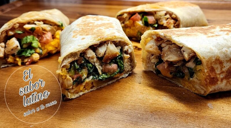 receta de burritos de pollo