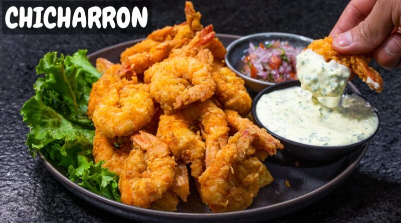 receta de chicharron de camarones