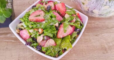 receta de ensalada con fresas