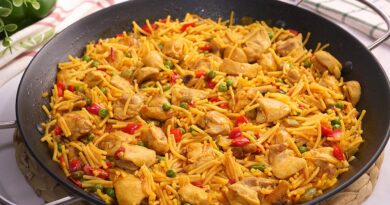 receta de fideos con verduras