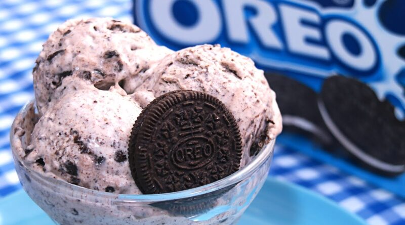 receta de helado de oreo