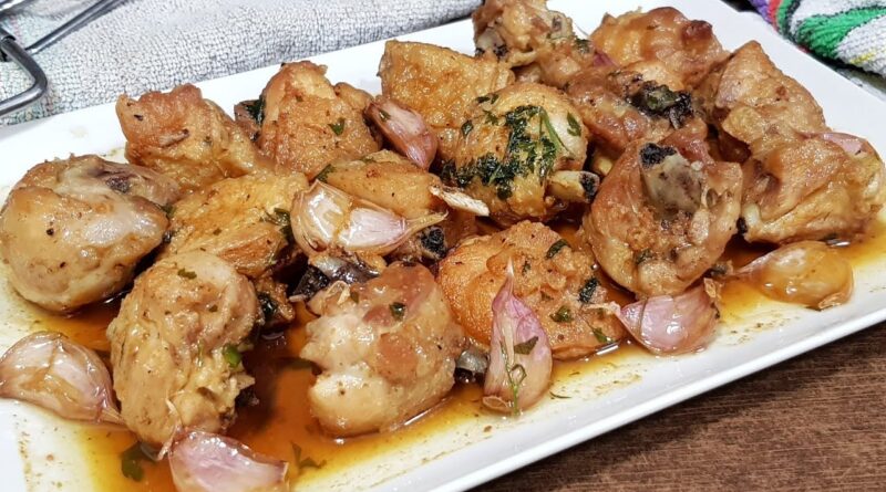 receta de pollo al ajillo