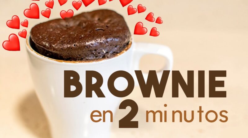 receta de brownie en taza