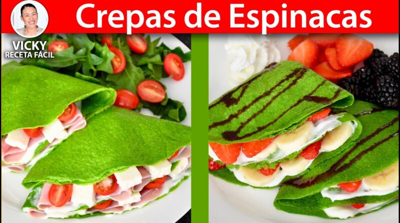 receta de crepes de espinaca