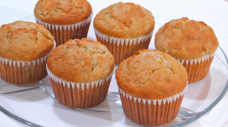 receta de cupcakes de banana