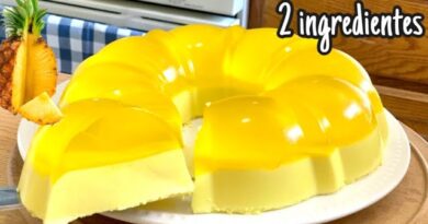 receta de gelatina de piña