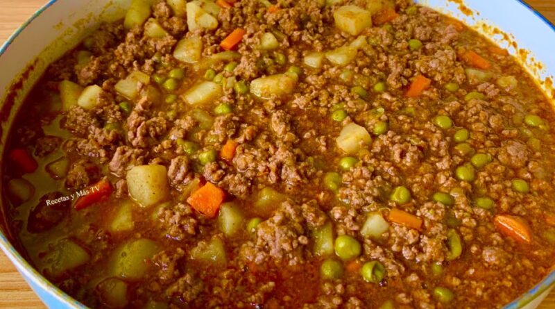 receta de picadillo de res