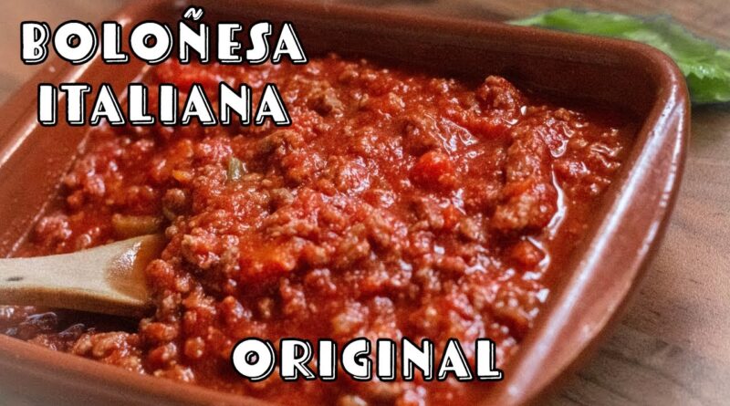 receta de salsa boloñesa italiana