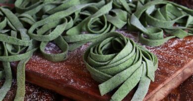 receta de tallarines de espinaca