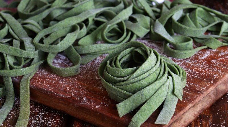 receta de tallarines de espinaca