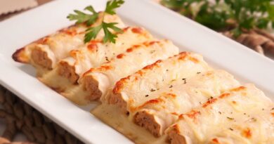 receta de canelones de pollo
