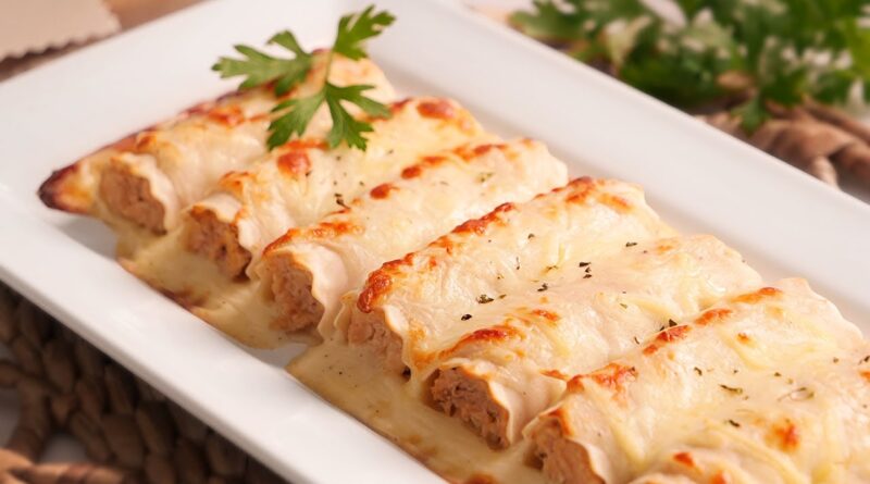 receta de canelones de pollo