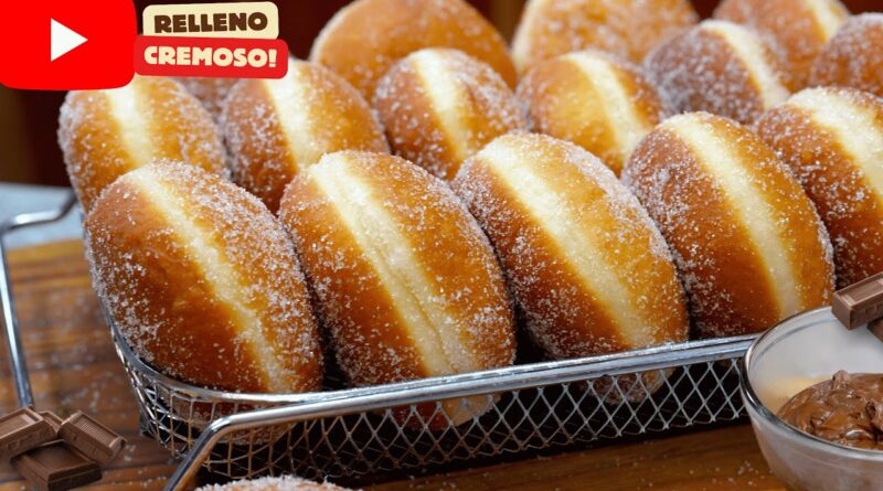 receta de donuts rellenas