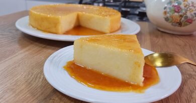 receta de flan de semola
