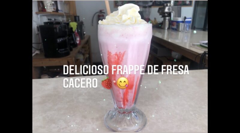 receta de frappe de fresa