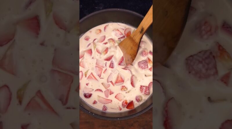 receta de fresas con crema