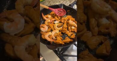 receta de pollo con camarones