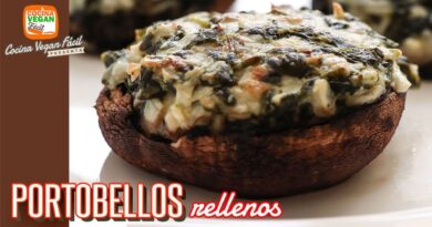 receta de portobellos rellenos