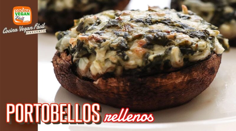 receta de portobellos rellenos