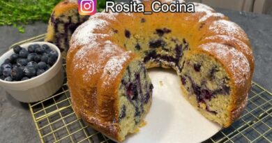 receta de queque de arandanos