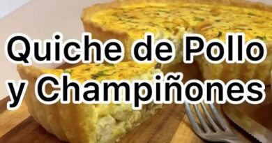 receta de quiche de champiñones