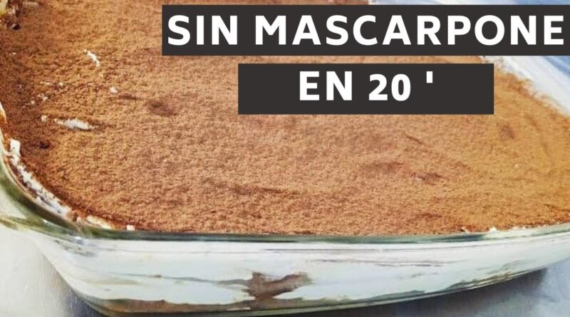 receta de tiramisu sin mascarpone