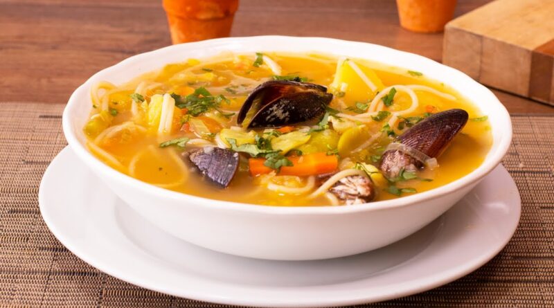 receta de caldo de choros