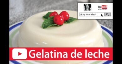 receta de gelatina de leche
