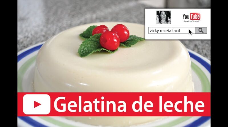 receta de gelatina de leche