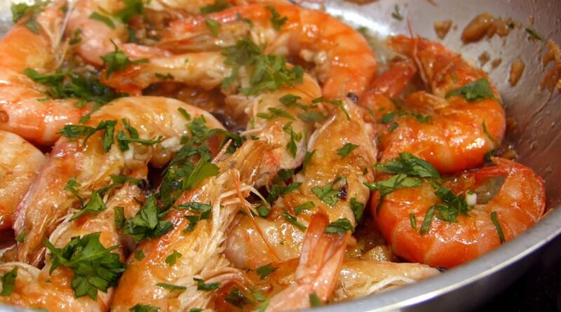receta de langostinos al ajillo