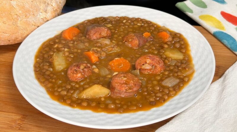 receta de lentejas con chorizo