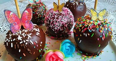 receta de manzanas con chocolate