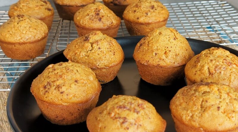 receta de muffins de zanahoria