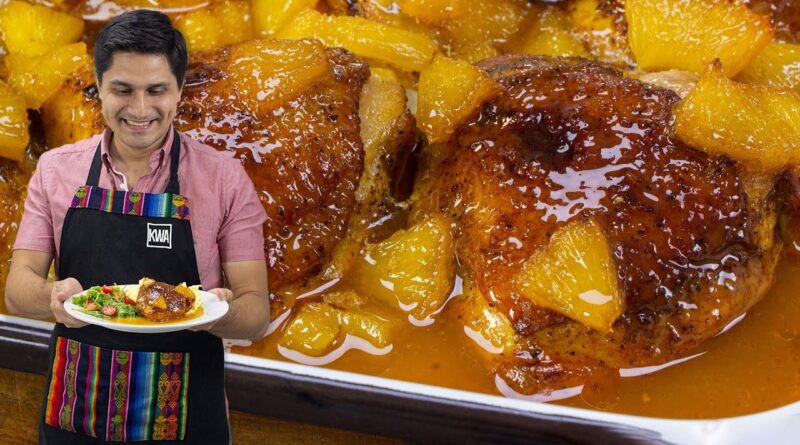 receta de pollo con piña