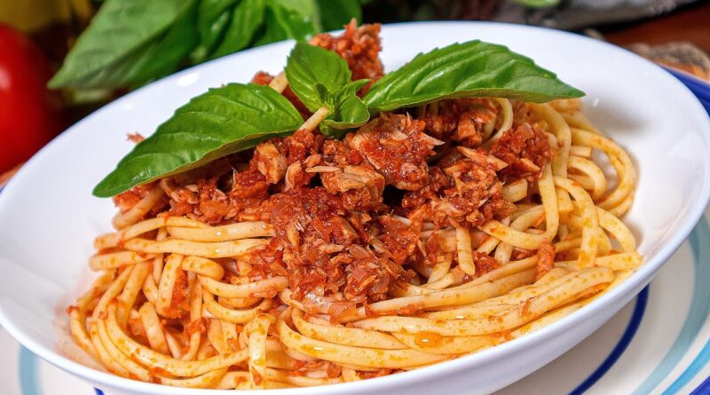 receta de tallarines con atun