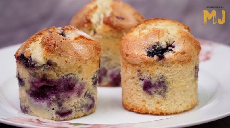 receta de muffins de arandanos