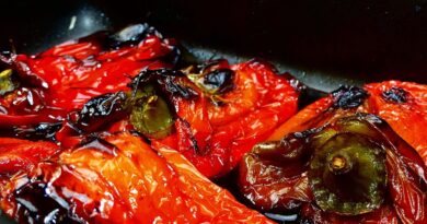 receta de pimientos al horno