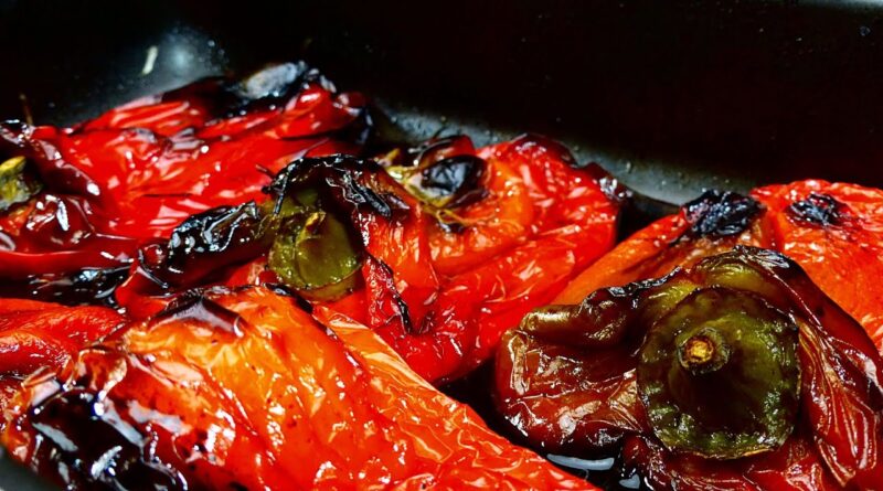 receta de pimientos al horno